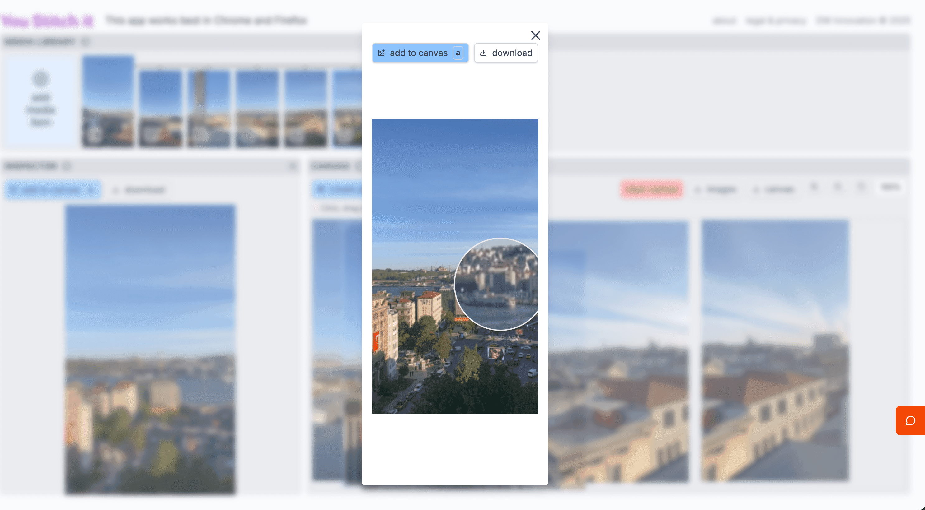 A screenshot of the "You Stitch It" magnifier tool.