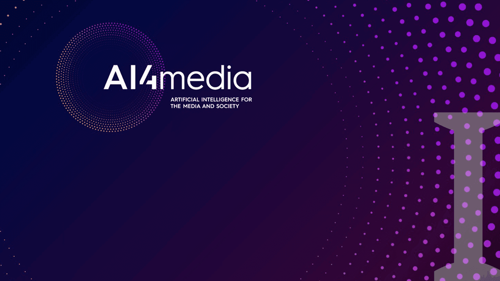 Ai4Media logo with a Roman number one next to it.