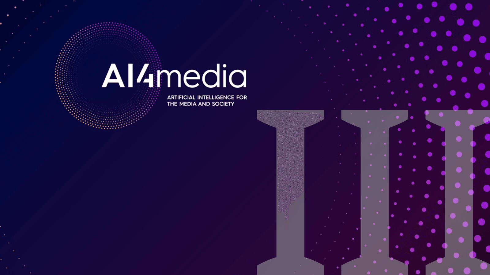 Ai4Media logo with a Roman number three next to it.